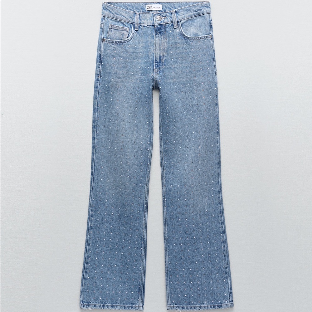 Zara Rhinestone Sparkly Jeans